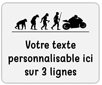 Mygoodprice Tapis de Souris Rectangle Pictogramme Evolution Moto avec Texte Personnalisable