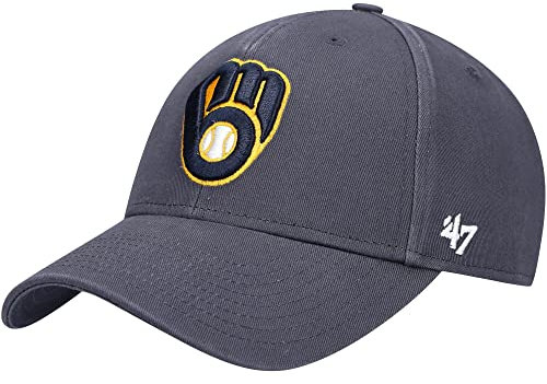 47 MLB Team-Color-Legende MVP, verstellbare Mütze, Erwachsene, Einheitsgröße (Milwaukee Brewers Vintage Navy), Vintage-Marineblau, Einheitsgr��e