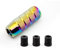 Auto Schaltknauf Schalthebel, Universal 9,5 cm Aluminium Automobil LKW Motorsport Manueller Stick Schaltknauf mit 3 Adaptern 8 mm/10 mm/12 mm (Mehrfarbig)