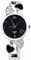 ele ELEOPTION Armband Design Quarz Uhr mit Strass Dial-Edelstahl-Band für Frauen (Schwarz 1)