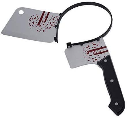 Beavorty Halloween durch Kopf Messer durch Kopf Stirnband im Kopf Stirnband Zombie Kostüm Zubeh?r Gruseliges Stirnband: Hackmesser