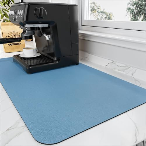 HotLive Tapis de café – Tapis de bar pour comptoirs | Accessoires pour machine à expresso ou machine à expresso | Tapis de séchage absorbant les taches en caoutchouc pour comptoir de cuisine