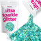 Hemway Ultra Sparkle Glitter - Turquoise Blue Holographic | 100g Multi Size Metallic Flakes for Resin & Epoxy Crafts | Supplies for Tumblers, Festival, Hair, Face, Body, Eye & Nail Art Decoration