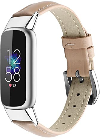 Tyogeephy für Fitbit Luxe Armband,Top Grain Lederband Ersatzband mit Edelstahl-Verschluss für Fitbit Luxe Fitness Smart Watch