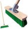 14” Stiff Sweeping Brush Outdoor Broom with Firm Poly Bristles, Durable Metal Bracket and 120cm Wooden Brush Handle Perfect Garden Brush Heavy Duty Outdoor Yard Broom