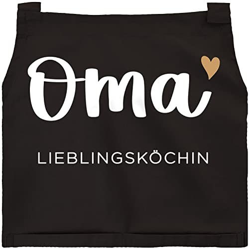SpecialMe® Kochschürze Damen lustige Küchenschürze Grillschürze für Frauen mit Spruch Backschürze Baumwolle Oma schwarz unisize
