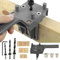 Keyohome 41 Stück Bohrschablonen, Dübel, Holzdübel, Parallelanschlag, Dübel, Zentrierstift, Zapfen, 6 mm/8 mm/10 mm, Bolzen aus Holz, handgefertigt, 41 Stück, Grau