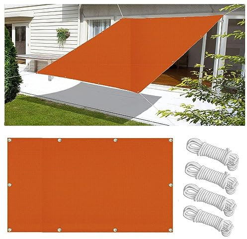 Voiles Ombrages Rectangulaire Imperméable 1x2M Multi Couleur et Taille Toiles D'ombrages UV Protection pour Patio Jardin Terrasse Extérieur Balcon avec Oeillets et Cordons