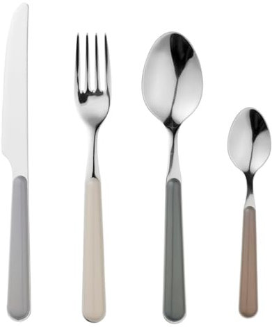 Broste Copenhagen Besteck Marstal Cutlery für 2 Personen aus Edelstahl in der Farbe Grey Tones, 8 Teile, 57000019