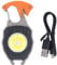 Lampe De Poche Porte-clés LED Multifonctionnelle-Mini Lampe De Secours De Poche Rechargeable avec Ouvre-Bouteille, Briquet-3 Modes