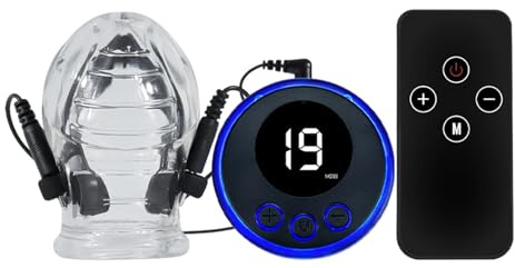 LZMYZ Elektro Shock Weiches Penis Sleeve mit 8 Modi Penishülle Set Elektrische Stimulation Cockringe Cock Ring Eichel Stimulator Sex Toys SM E-stim Sex Spielzeug für Männer und Paare