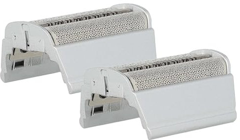 vhbw 2x Doppelscherfolie kompatibel mit Braun Flex Integral 5705, 5706, 5707, 6012, 5703, 5704, 5515 Elektrorasierer + Rahmen, silber