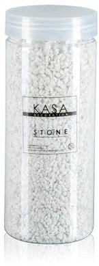 Decorative Pebbles for Vases, White, 400 g, 13 Colours of Decorative Stones for Vases, Decorative Stones 2.5-4 mm