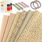 Berichw Geschenkpapier-Set aus Kraftpapier, 12 , , mit mehreren Motiven, Gittergeflecht, gepunktet, für die Verpackung von Hochzeiten und Feiertagen