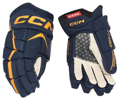 CCM Jetspeed 680 Handschuhe Senior, Größe:14 Zoll, Farbe:schwarz/gelb