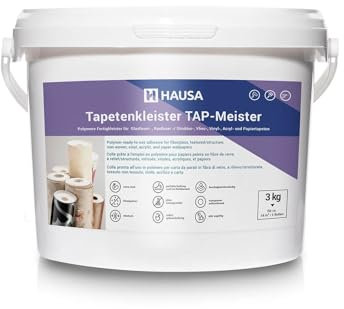 Hausa Fertigkleister TAP-Meister 3kg Kleber für Tapeten aller Art: Glasfaser-, Raufaser-, Struktur-, Vlies-, Vinyltapeten, hohe Anfangsklebkraft extra stark feuchtigkeitsbeständig Tapetenkleister