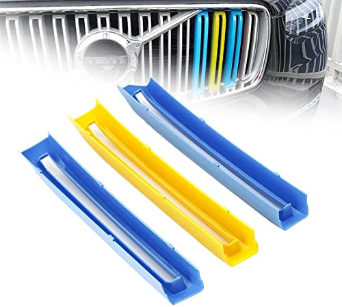 Ysbxitu Tira de Rejilla Frontal para Rejilla de Coche, Ajuste para Rejilla de Compatible con Volvo XC90 2015-2019, Pegatinas de riñón para Coche, Tiras para Parrillas, Accesorios de decoración de