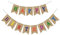 Happy Birthday Girlande Banner, Vintage Leinen Geburtstag Deko, Stoff Wimpelkette für Party DIY Dekoration Babydusche (Bunt)