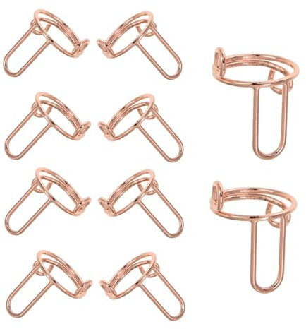 Beatifufu 10pcs Adjustable Nail Rings Metal Finger Nail Rings Reusable Detachable Wearing for Muslim Wudu Manicure Diy Decoration