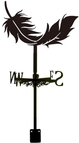 SUPERDANT Girouette de Jardin Exterieur pour Montage sur Toit Girouette en Métal Girouettes pour Décoration de Toit Extérieur Panneaux Décoratifs Noirs pour Ferme Deco Jardin Exterieur