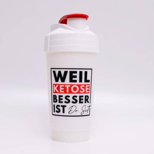 KETODOC Keto Shaker - White Label - Proteinshaker - Smoothie Shaker - Eiweiss Shaker - 700 ml Shaker