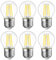 EXTRASTAR Lot de 6 Ampoule LED Standard E27 4W équivalent à 40W, Ampoule led e27 Vintage 470LM, 2700K Couleur Blanc Chaud Claire, Verre, 6 Pièces