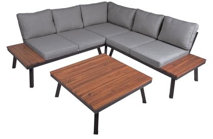 Garden Pleasure Lounge-Set Theresa 4tlg. Beige Garten Sofa Eckcouch Couch