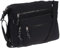 Christian Wippermann Nylon Umhängetasche Damen Groß - Mittelgroß mit Zwei Hauptfächern - Verstellbarer Trageriemen bis 150 cm - Reißverschlussfächer - Tasche mit Vielen Fächern - 30x26x12 cm Schwarz