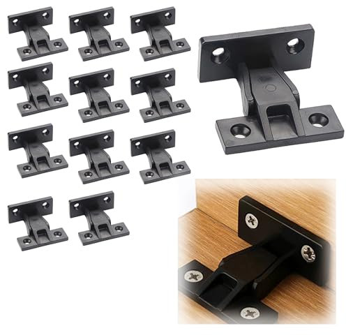 CINY 12 PCS Sockelbefestigungen Press Fit Panel Clips, Verstecktes Wandpaneel-Zubehör, Einfach zu installierende Wandpaneel-Verbinder, für Küchenschränke Garderobe Bett Tisch