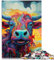 Adults 2000 Piece Jigsaw Puzzle Animal Buffalo Toy Intellectual Game Suitable for desktop decoration 27.56 in x39.37 in Suitable for and teens 14+