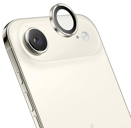 HinZann Kameraschutz für iPhone 17 Air, 9H Härte Panzer Schutz Glas, Metall Einzeln Linsenschutz, Anti-Kratzer, HD Individuelle Kamera Objektivabdeckung für iPhone 17 Air - Hellgold