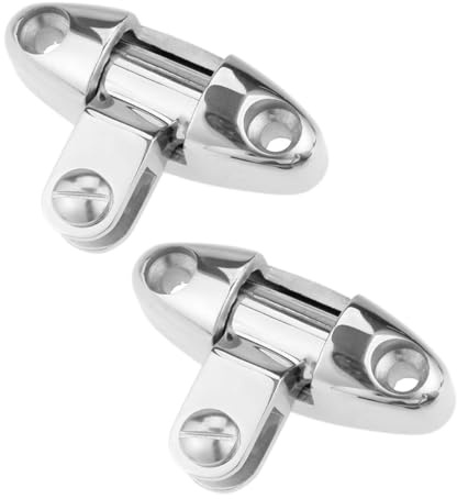 Gurtt Bisagra para Soporte de toldo Bimini de Barco, Cubierta náutica, bisagra giratoria para Montaje de toldo Bimini con Almohadilla de Goma, Accesorios para embarcaciones y Yates