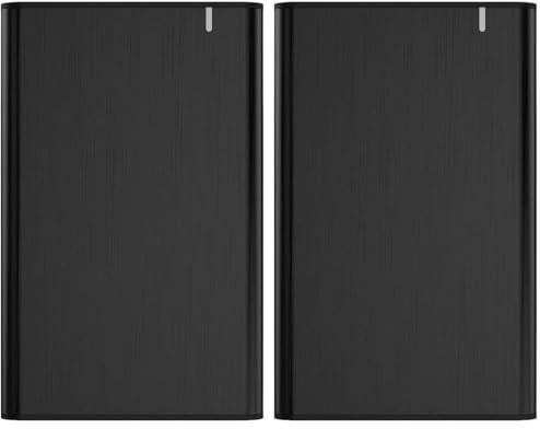 Caja aisens para Disco Duro Externo 2.5 USB 3.1 Negro ASE-2525B (Paquete de 2)
