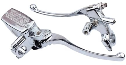 tuwiwol Brems und Kupplungszylinder Komplettset für Dirtbikes und Motorräder, einfache Montage, inklusive Bremsflüssigkeitsbehälter (Links/rechts), kompatibel mit gängigen Marken.