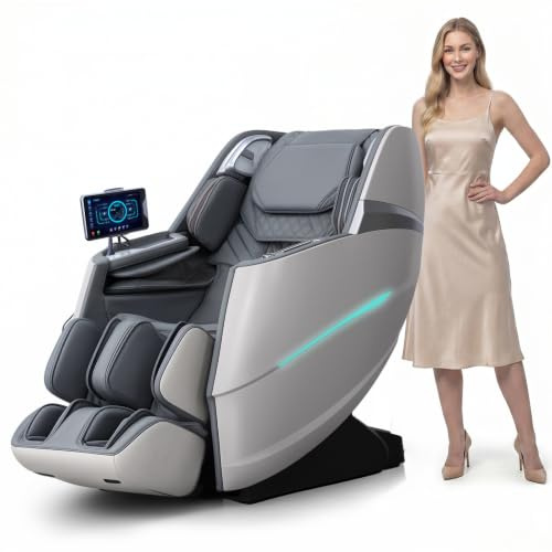 HealthRelife 2026 Business Class 4D Massagesessel DIY-Programme | App-Steuerung,Sprachsteuerung,40 Airbags,Drahtloses Laden,Ganzkörpermassage,Körperscan,Negativionenfunktion