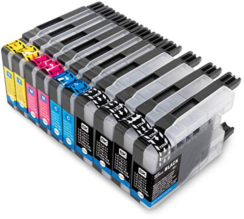 ESMONLINE 10 komp. Druckerpatronen als Ersatz für Brother LC-1220XL LC-1240 LC-1280 MFC J430W J625DW J725DW J825DW J925DW J5910DW J6510DW J6710DW J6910DW LC1220XL LC1240 LC1280