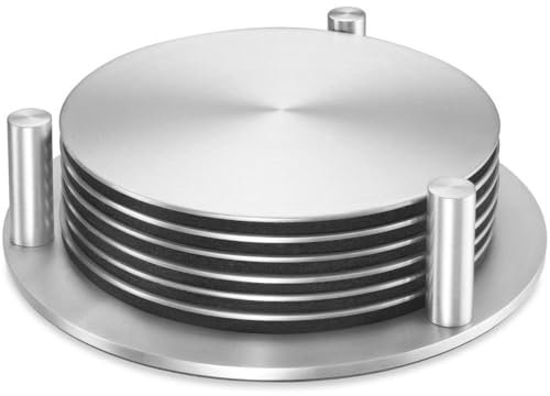 Zack 20374 Regio Glasuntersetzer mit Stand 6er Set Ø 12,5 cm