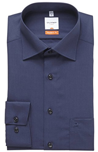 OLYMP Herren Businesshemd Langarm Luxor,Einfarbig,Comfort fit,New Kent