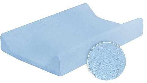 Frottee/Protector für 70x50cm Wickelauflage mit erhöhtem Rand - Blau