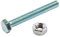 Merriway BH02282 - Grado 4,6 Perno De Cabeza Hexagonal Sólo M8 X 70 Mm, Galvanizado Brillante (Paquete De 4)