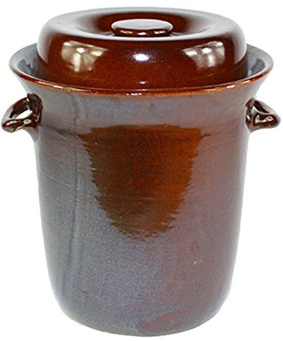 Keramikscheune Spickendorf 10 Liter Gärtopf Einlegetopf Gurkentopf Kimchi Topf Krauttopf inkl. Deckel NEU
