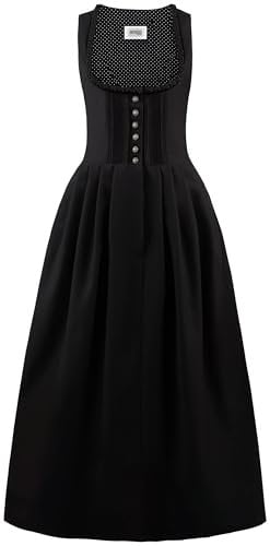 Stockerpoint Damen Zenta3 Maxi Maxi Dirndl ohne Schürze, schwarz, 44
