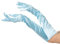 Stylex Womens Ladies Long Opera Evening Gloves Satin Charleston Party Fancy Dress Prom Princess UK 12 Designs (Baby Blue)
