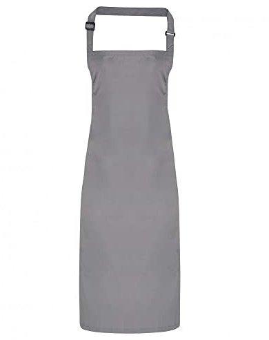 Premier Wasserdichte Latzschürze für Damen & Herren, Nackenband verstellbar (Grau)