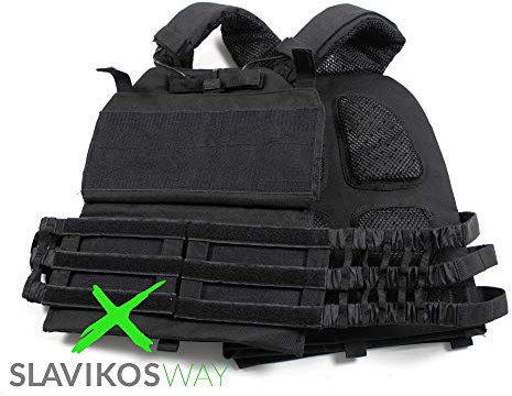 Slavikosway Gewichtsweste Training 9,1kg inkl. Gewichtsplatten Calisthenics 9010015 + 1x Faszienrolle