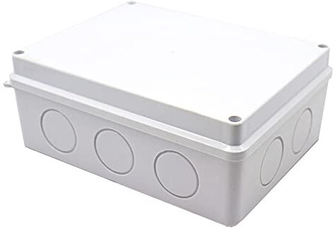 Abzweigdose, Abzweigdose, wasserdicht, ABS-Kunststoff, Gehäuse für Außenbereich, staubdicht, IP55-Stecker, Anschlussdose (200 x 155 x 80 mm)