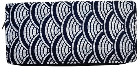 PANASIAM Portemonnaie Geometrix | Geldbörse aus Baumwolle | 2 Größen | Geldbeutel Purse Wallet | vegan & fair, Seigaiha, 20x10cm