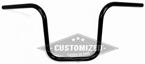 7/8 Inch (22mm) Lenker Universell Narrow Ape Hanger 30cm Schwarz