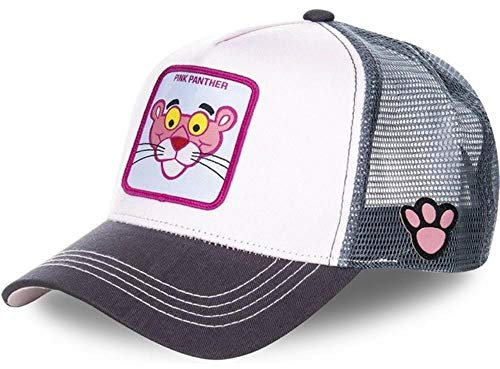 WULIAN Snapback Cap Coton Casquette de Baseball Hommes Femmes Hip Hop Papa Maille Chapeau Trucker Dropshipping, Pink Panther