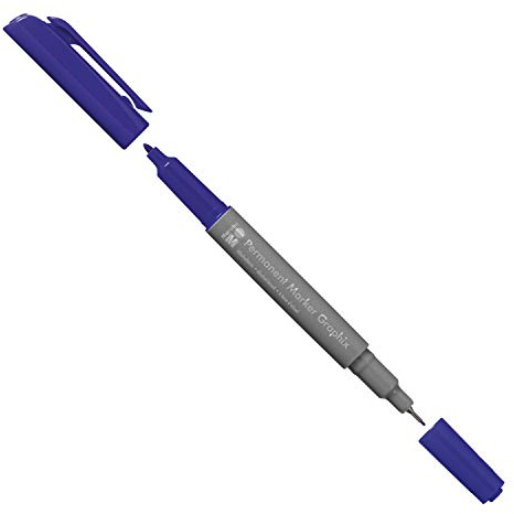 Marabu 01470003139 - Permanent Marker Graphix in Pflaume, mit Doppelspitze 1-2 mm und 0,5 mm, brillante Farben, schnelltrocknende, alkoholbasierte Tinte, geruchsarm und wasserfest